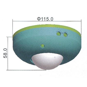 PIR bewegingssensor B 360 ° 1200W / 230V wit