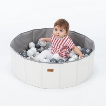 Piscine à balle pour enfant d. 80 cm blanc/gris