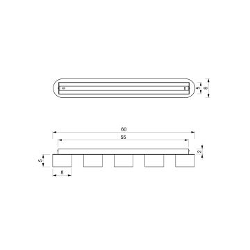 Plafond Lamp DIXIE 5xGX53/11W/230V wit