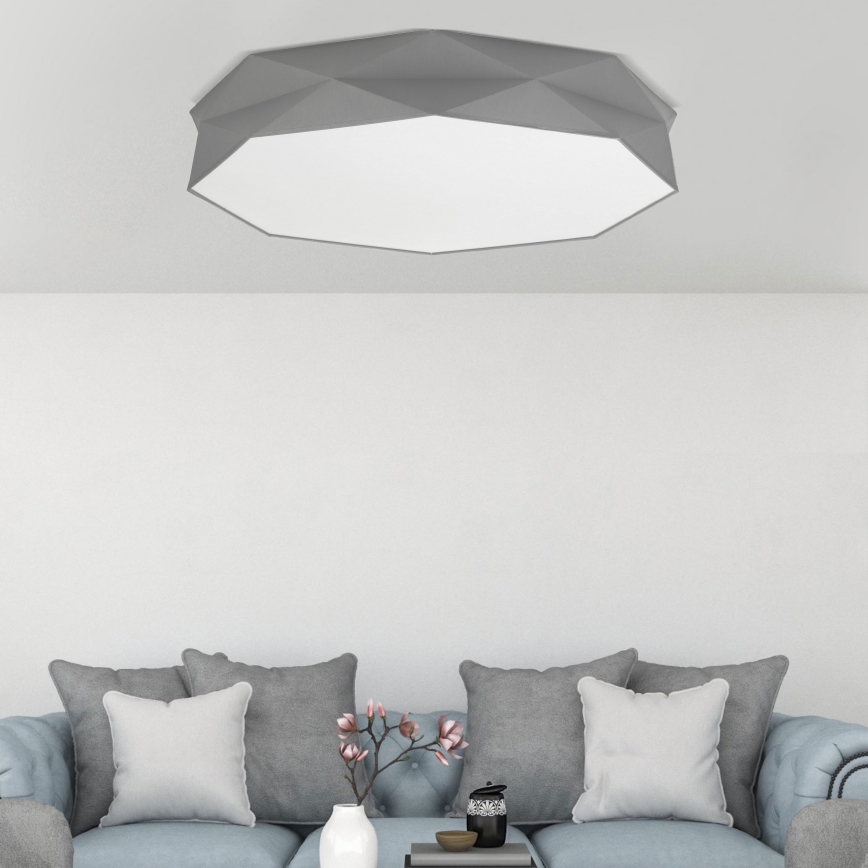 Plafond Lamp KANTOOR 6xE27/15W/230V grijs