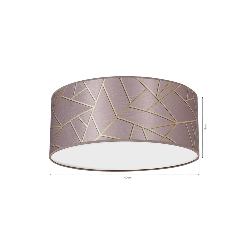 Plafond Lamp ZIGGY 2xE27/60W/230V roze/goud