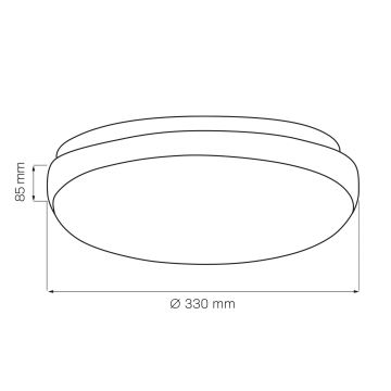 Plafondlamp BOGDAN 2xE27/20W/230V diameter 33 cm wit