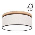 Plafondlamp BOHO 2xE27/25W/230V diameter 38 cm eiken – FSC gecertificeerd