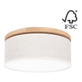 Plafondlamp BOHO 2xE27/25W/230V diameter 38 cm eiken – FSC gecertificeerd