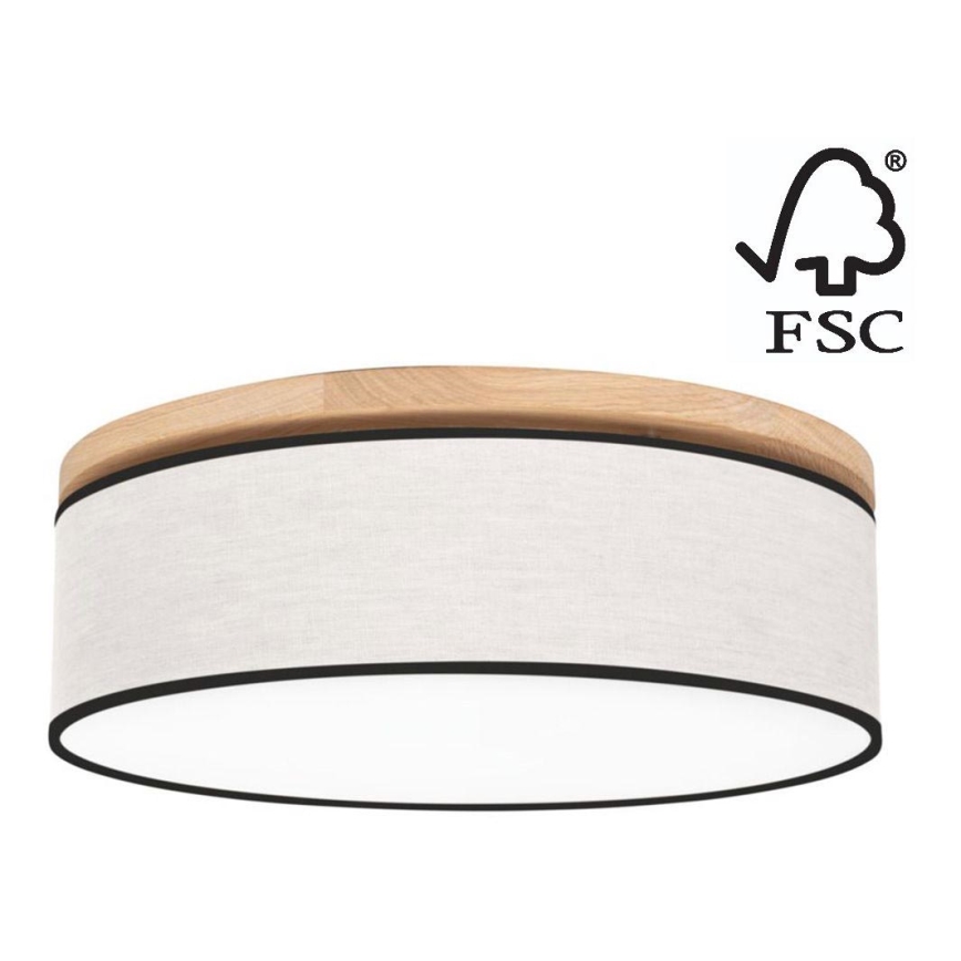 Plafondlamp BOHO 4xE27/25W/230V diameter 58 cm eiken – FSC gecertificeerd