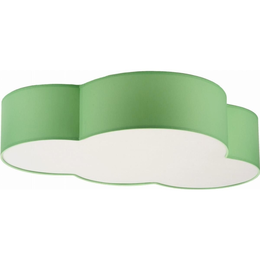 Plafondlamp CLOUD 4xE27/15W/230V groen