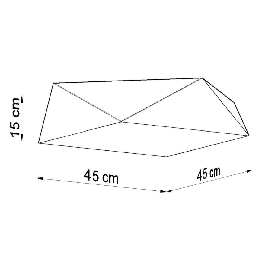 Plafondlamp HEXA 3xE27/60W/230V zwart