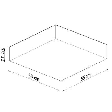 Plafondlamp HORUS 4xE27/60W/230V zwart