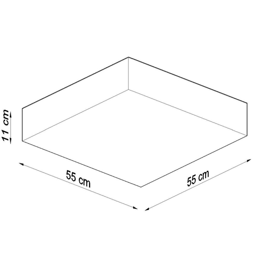 Plafondlamp HORUS 4xE27/60W/230V zwart