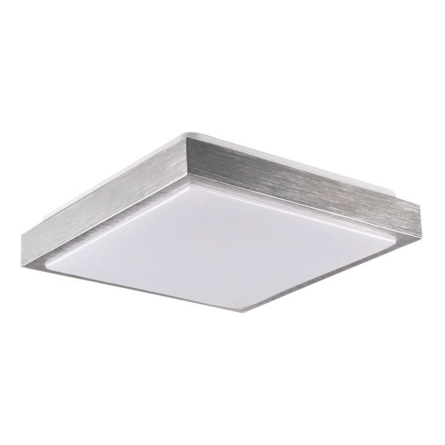 Plafondlamp KAZIMIERZ 2xE27/20W/230V 29,5x29,5 cm zilver