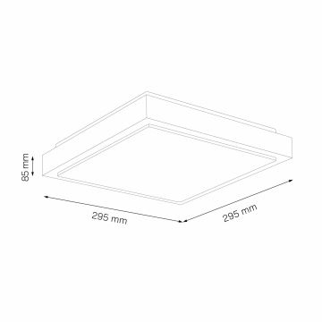 Plafondlamp KAZIMIERZ 2xE27/20W/230V 29,5x29,5 cm zilver