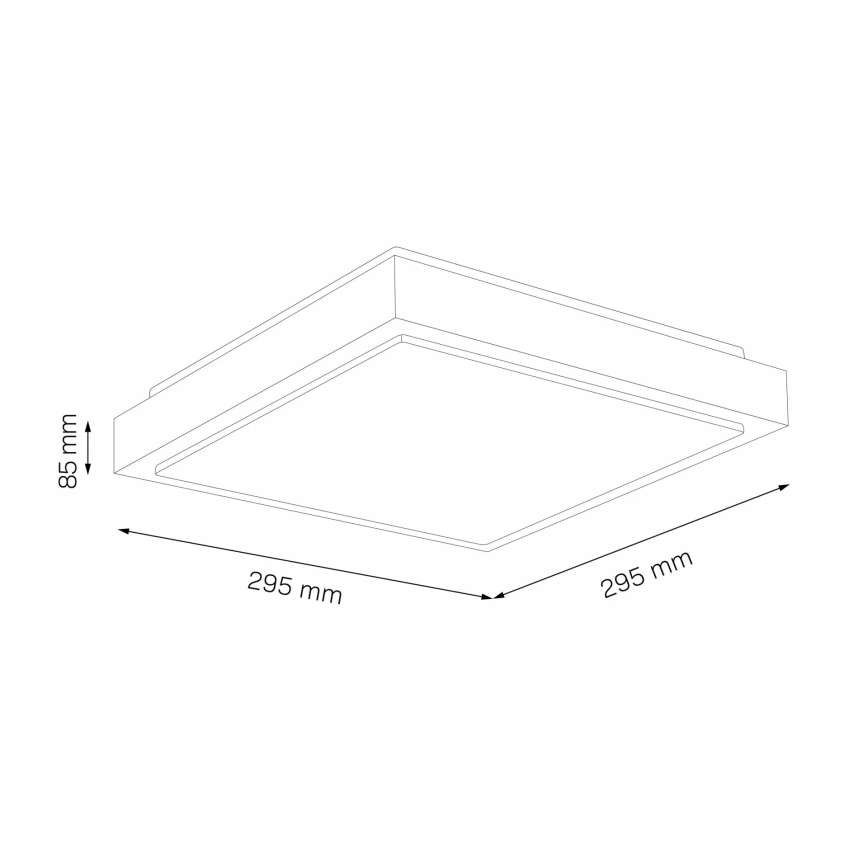 Plafondlamp KAZIMIERZ 2xE27/20W/230V 29,5x29,5 cm zilver