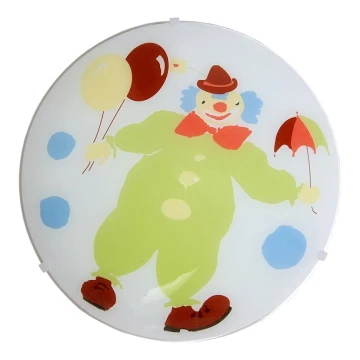 Plafondlamp kinderkamer CLOWN 1xE27/60W/230V diameter 300 mm