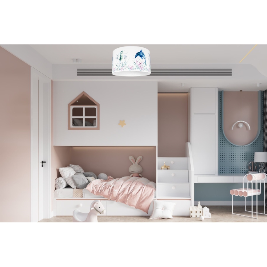 Plafondlamp kinderkamer OCEAN 1xE27/60W/230V