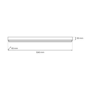 Plafondlamp LUNGO T8 1xG13/18W/230V zwart