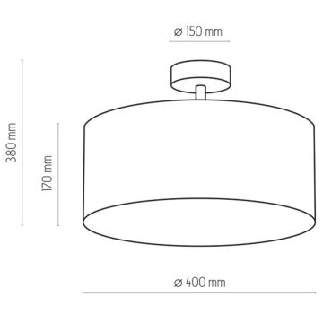 Plafondlamp met vaste hanger FILIPPO 4x E27 / 60W / 230V