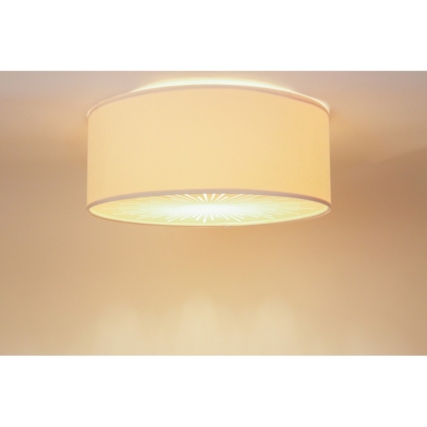 Plafondlamp RAYS 2xE27/60W/230V diameter 40 cm beige