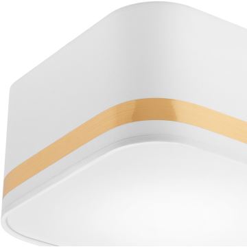 Plafondlamp SIRJA SQUARE STRIPE 2xE27/15W/230V wit/goud