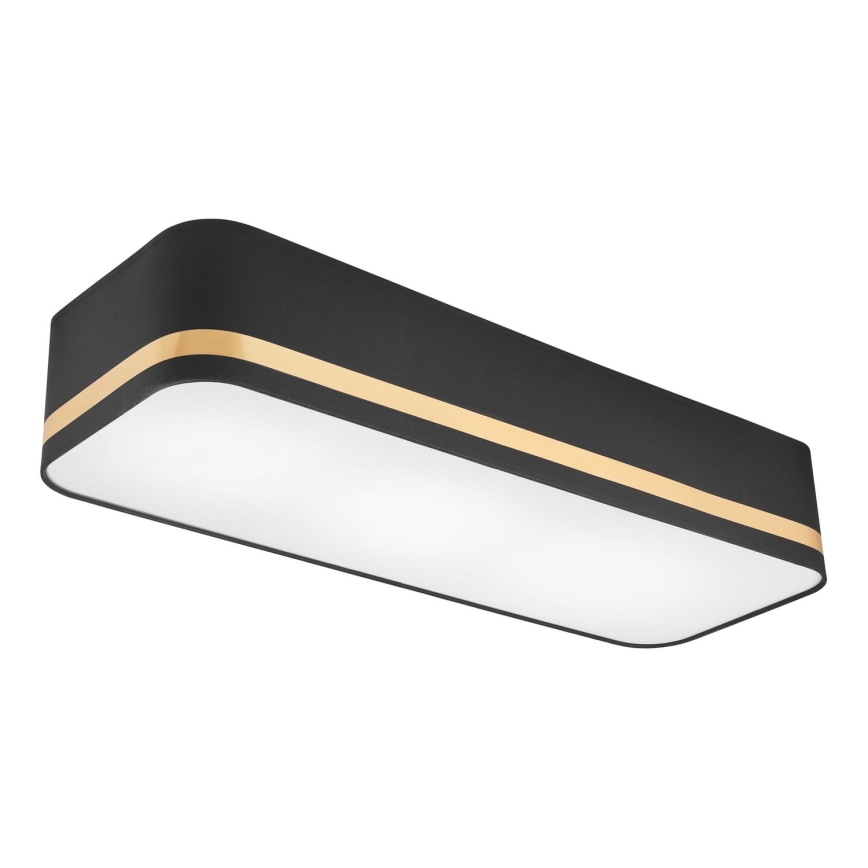 Plafondlamp SIRJA SQUARE STRIPE 3xE27/15W/230V zwart/goud