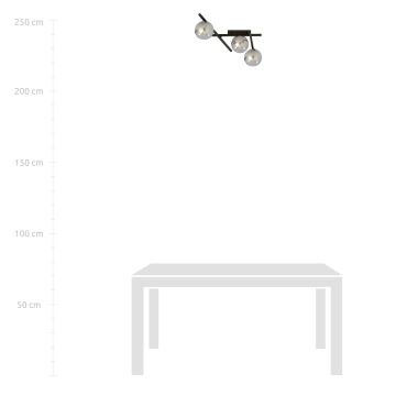Plafondlamp SMART 3xE14/10W/230V zwart/grijs
