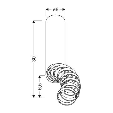 Plafondlamp TUBA 1xGU10/50W/230V wit