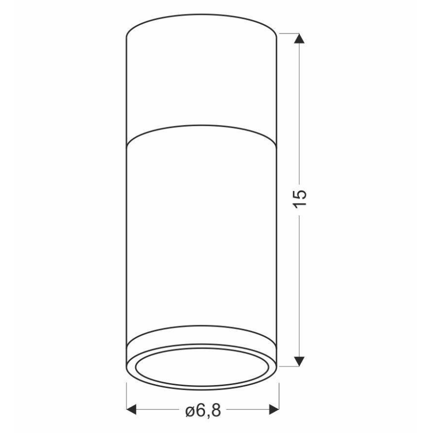 Plafondlamp TUBA GU10/15W/230V