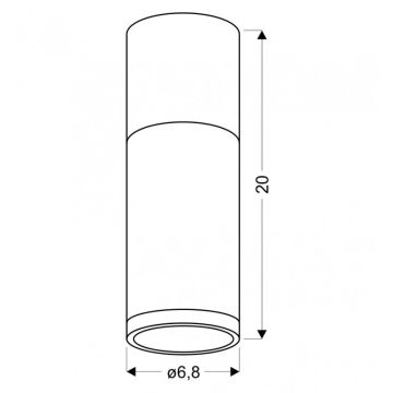 Plafondlamp TUBA GU10/15W/230V