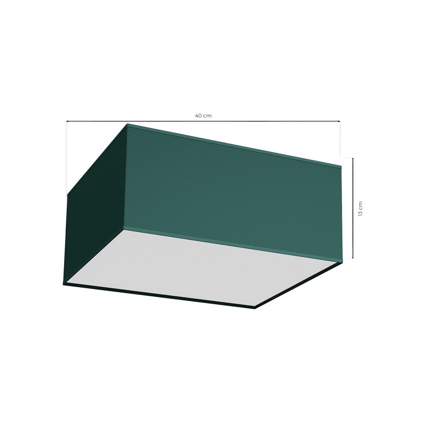 Plafondlamp VERDE 2xE27/60W/230V 40x40 cm groen