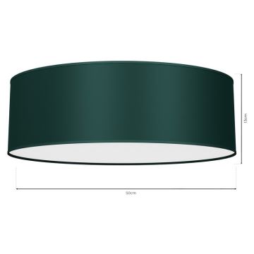 Plafondlamp VERDE 3xE27/60W/230V d. 50 cm groen