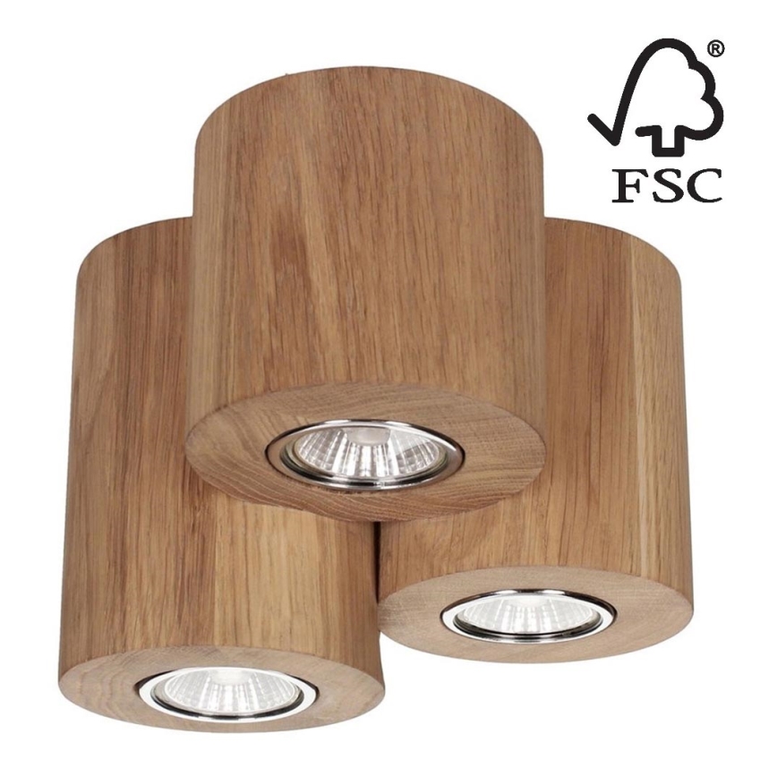 Plafondlamp WOODDREAM 3xGU10/6W/230V - FSC-gecertificeerd