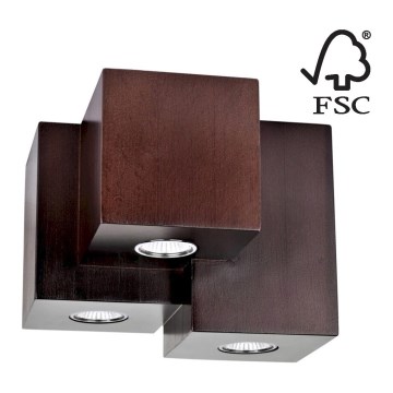 Plafondlamp WOODDREAM 3xGU10/6W/230V - FSC-gecertificeerd