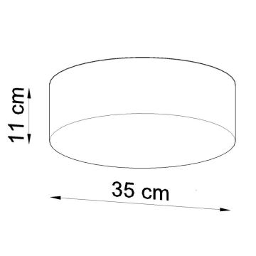 Plafondverlichting ARENA 35 2xE27/60W/230V grijs