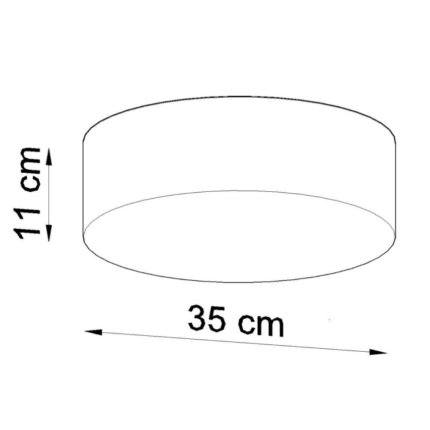 Plafondverlichting ARENA 35 2xE27/60W/230V grijs