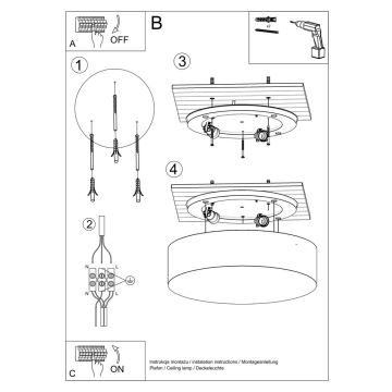 Plafondverlichting ARENA 35 2xE27/60W/230V wit