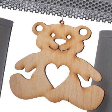 Plafondverlichting voor kinderkamer BEAR 3x E27 / 60W / 230V