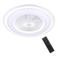 Plafonnier à intensité variable avec un ventilateur ZONDA LED/48W/230V 3000-6000K blanc + télécommande