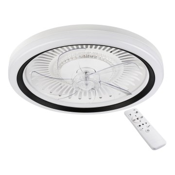 Plafonnier à intensité variable avec ventilateur GEMMA LED/37W/230V blanc + télécommande