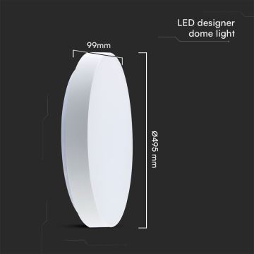 Plafonnier à intensité variable LED/60W/230V 3000-6500K 49,5 cm blanc + télécommande