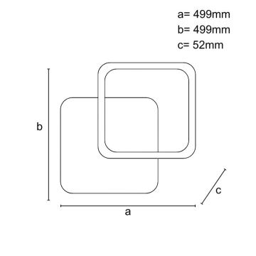 Plafonnier à intensité variable LED/60W/230V 3000-6500K + télécommande