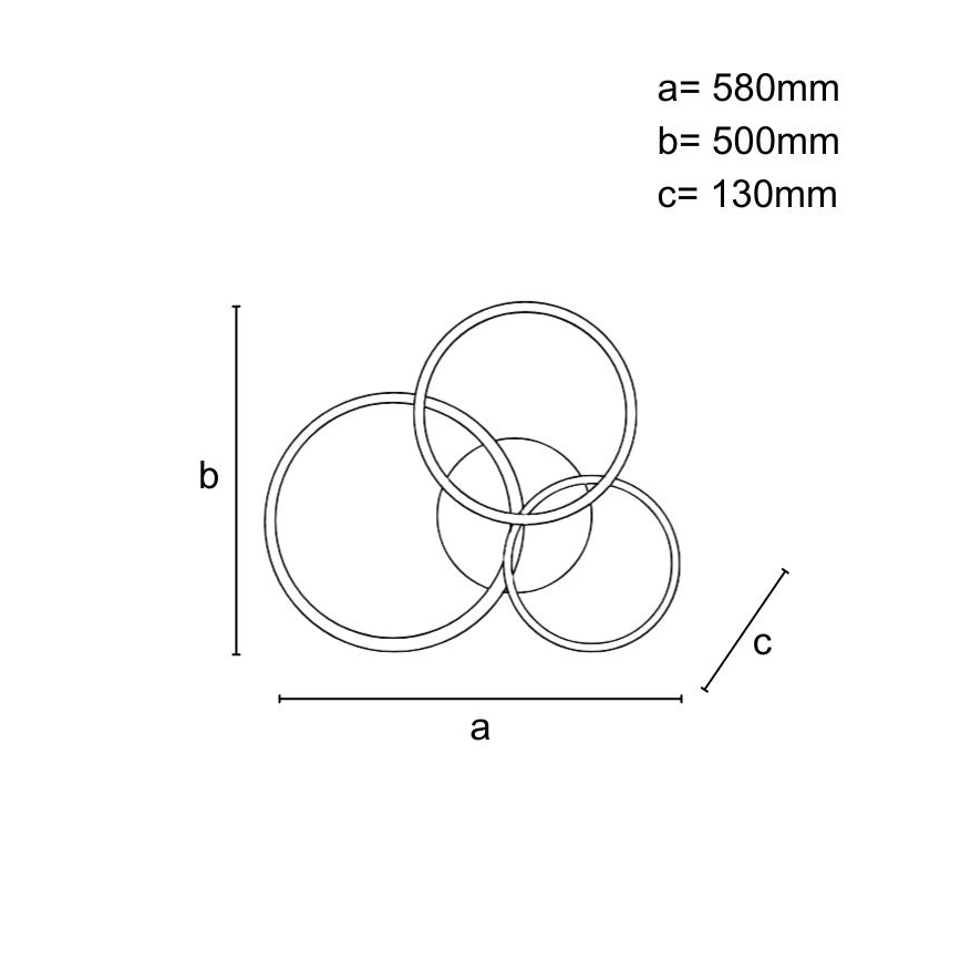 Plafonnier à intensité variable LED/64W/230V 3000-6500K + télécommande