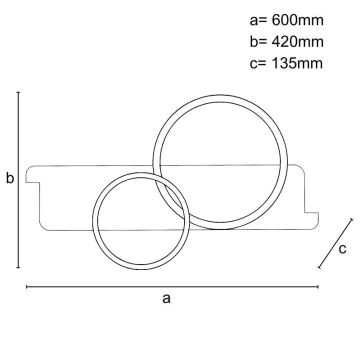 Plafonnier à intensité variable LED/70W/230V 3000-6500K chêne + télécommande