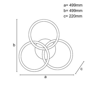 Plafonnier à intensité variable LED/70W/230V 3000-6500K noir + télécommande