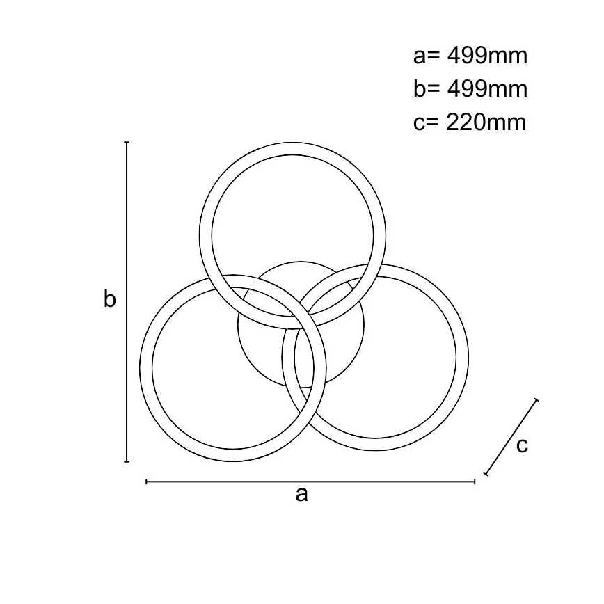 Plafonnier à intensité variable LED/70W/230V 3000-6500K noir + télécommande