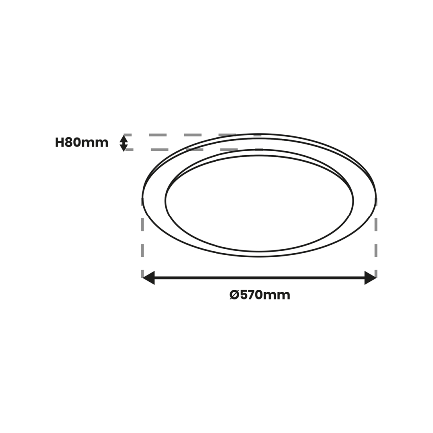 Plafonnier à intensité variable ONTARIO LED/48W/230V 3000-6000K + Télécommande