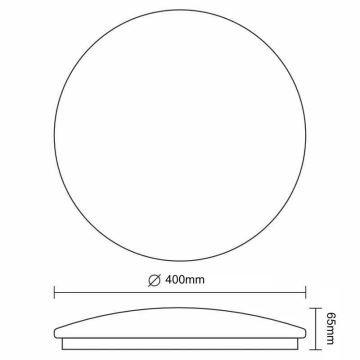 Plafonnier à intensité variable OPAL LED/36W/230V 3000-6500K d. 40 cm + télécommande