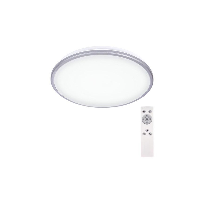 Plafonnier à intensité variable SILVER LED/24W/230V + télécommande