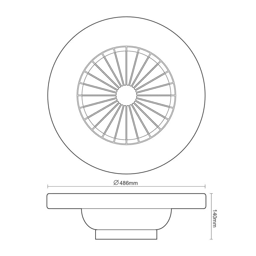 Plafonnier à intensité variable avec ventilateur OPAL LED/48W/230V 3000-6500K + télécommande