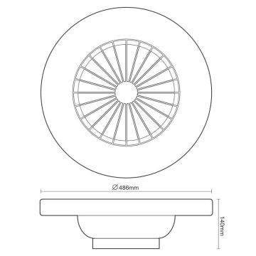 LED Plafonnier à intensité variable avec ventilateur OPAL LED/48W/230V 3000-6500K + télécommande