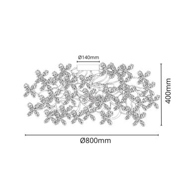 Plafonnier en cristal 12xG9/40W/230V coloré