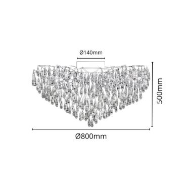 Plafonnier en cristal 12xG9/40W/230V doré